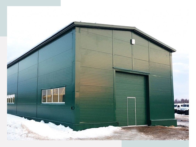 Двускатные ангары в Шуе